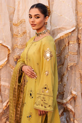 ED4-09 | 3Pc Unstitched Suit Embroidered Lawn Collection Eid Edit By Charizma