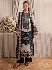 3-PC Unstitched Embroidered Luxury Lawn Jahaan By Mahnur | MJ-01