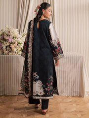 3-PC Unstitched Embroidered Luxury Lawn Jahaan By Mahnur | MJ-01