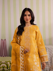 3-PC Unstitched Embroidered Luxury Lawn Jahaan By Mahnur | MJ-03