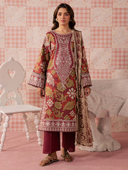 3-PC Unstitched Embroidered Luxury Lawn Jahaan By Mahnur | MJ-05