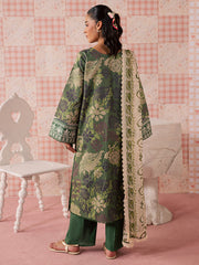 3-PC Unstitched Embroidered Luxury Lawn Jahaan By Mahnur | MJ-06