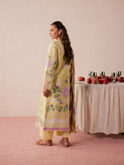 3-PC Unstitched Embroidered Luxury Lawn Jahaan By Mahnur | MJ-07