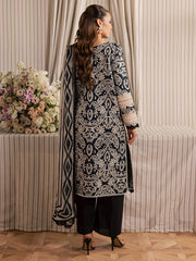 3-PC Unstitched Embroidered Luxury Lawn Jahaan By Mahnur | MJ-09
