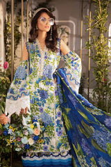 MPT-2102-B | 3PC Unstitched M.Prints Summer Collection By Maria B