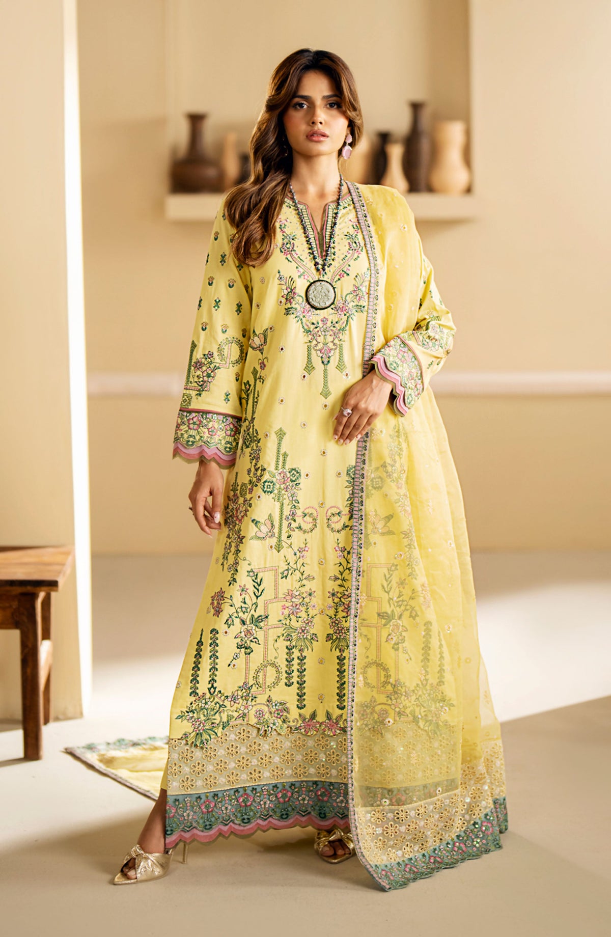 MS24-635 | Vera | 3PC Unstitched Suit Luxury Lawn Eid ul Azha By Maryum & Maria