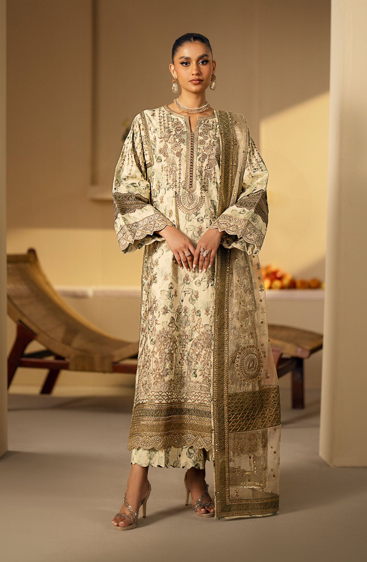 MS24-636 | Nadya | 3PC Unstitched Suit Luxury Lawn Eid ul Azha By Maryum & Maria