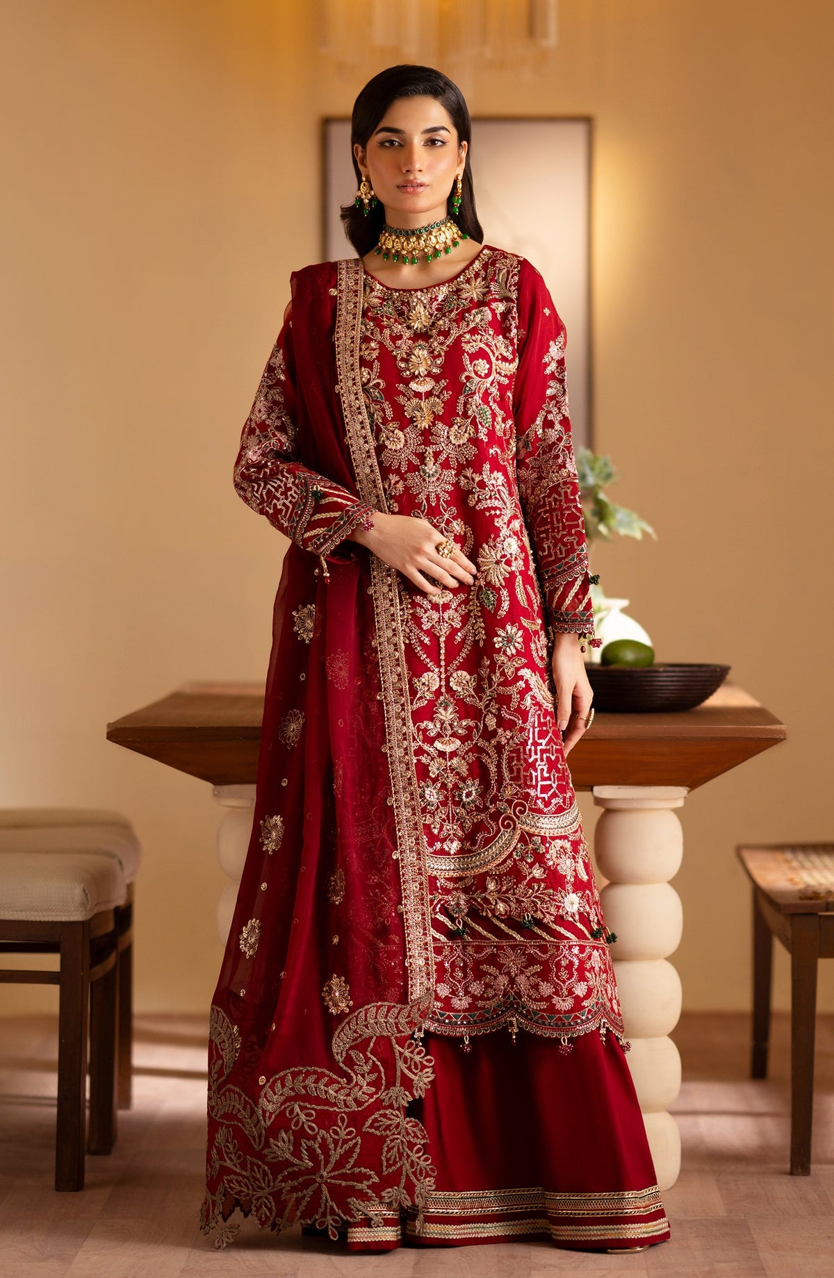 Nashwa | 3Pc Unstitched Suit Luxury Formals 24 Romansiyyah By Emaan Adeel