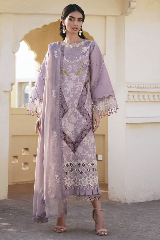3-PC Unstitched Embroidered Lawn Shangrila By Parishay | SLA-09