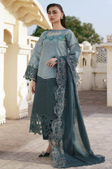 3-PC Unstitched Embroidered Lawn Shangrila By Parishay | SLA-07
