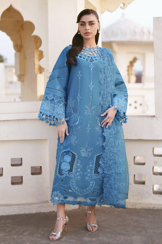 3-PC Unstitched Embroidered Lawn Shangrila By Parishay | SLA-13
