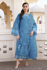 3-PC Unstitched Embroidered Lawn Shangrila By Parishay | SLA-13