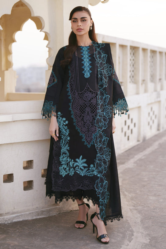 3-PC Unstitched Embroidered Lawn Shangrila By Parishay | SLA-03
