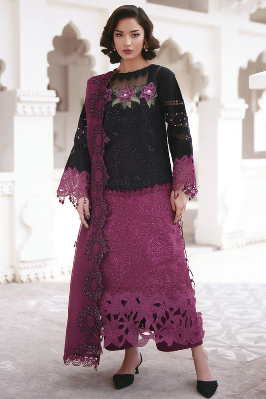 3-PC Unstitched Embroidered Lawn Shangrila By Parishay | SLA-02