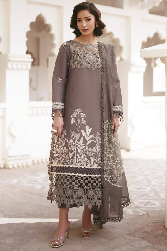 3-PC Unstitched Embroidered Lawn Shangrila By Parishay | SLA-14