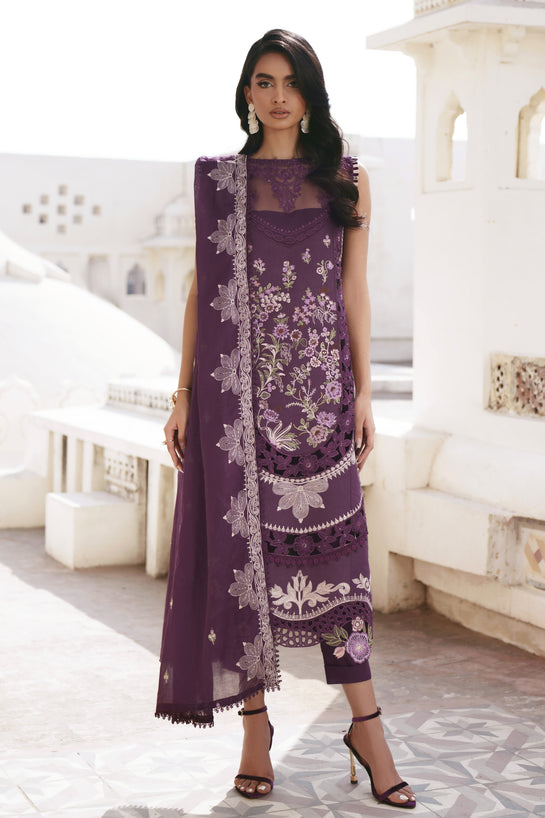 3-PC Unstitched Embroidered Lawn Shangrila By Parishay | SLA-15