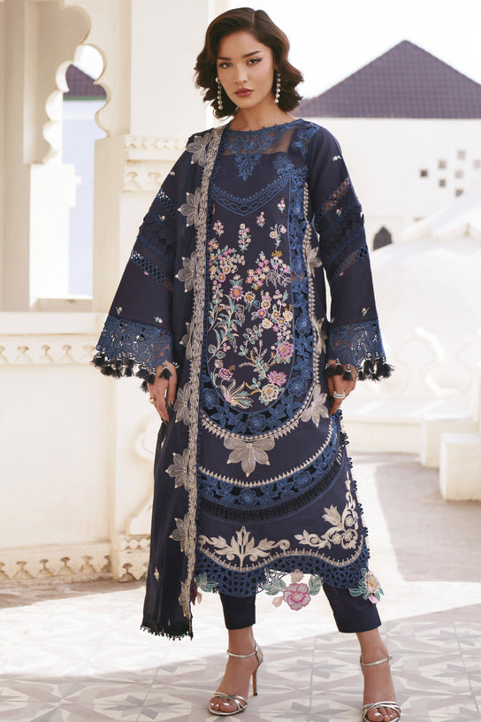3-PC Unstitched Embroidered Lawn Shangrila By Parishay | SLA-01