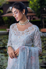 Misha | 3Pc Unstitched Suit Festive Luxury Collection Roohi By Mushq