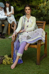 GIOIA | 3Pc Unstitched Suit Chikankari Lawn Solace Ombre By Mushq