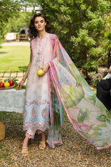 SORRISO | 3Pc Unstitched Suit Chikankari Lawn Solace Ombre By Mushq