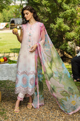 SORRISO | 3Pc Unstitched Suit Chikankari Lawn Solace Ombre By Mushq