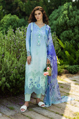 FIDUCIA | 3Pc Unstitched Suit Chikankari Lawn Solace Ombre By Mushq