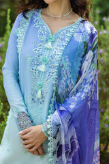 FIDUCIA | 3Pc Unstitched Suit Chikankari Lawn Solace Ombre By Mushq