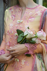 RISATE | 3Pc Unstitched Suit Chikankari Lawn Solace Ombre By Mushq