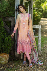 RISATE | 3Pc Unstitched Suit Chikankari Lawn Solace Ombre By Mushq