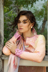 RISATE | 3Pc Unstitched Suit Chikankari Lawn Solace Ombre By Mushq