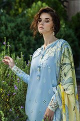 INTESA | 3Pc Unstitched Suit Chikankari Lawn Solace Ombre By Mushq