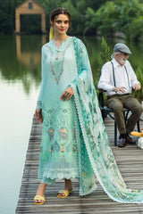 FAMIGLIA | 3Pc Unstitched Suit Chikankari Lawn Solace Ombre By Mushq