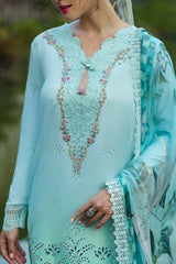 FAMIGLIA | 3Pc Unstitched Suit Chikankari Lawn Solace Ombre By Mushq