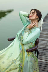 UNIONE | 3Pc Unstitched Suit Chikankari Lawn Solace Ombre By Mushq