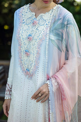 PUREZZA | 3Pc Unstitched Suit Chikankari Lawn Solace Ombre By Mushq