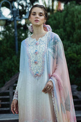 PUREZZA | 3Pc Unstitched Suit Chikankari Lawn Solace Ombre By Mushq