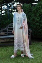 PUREZZA | 3Pc Unstitched Suit Chikankari Lawn Solace Ombre By Mushq