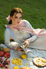 PUREZZA | 3Pc Unstitched Suit Chikankari Lawn Solace Ombre By Mushq