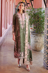 NAHLA - MOROCCAN DREAM - UNSTITCHED SATEEN SHAWL COLLECTION