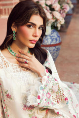 4422-ZAHRA | 3PC Unstitched Embroidered Premium Lawn By Motifz