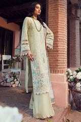 4427-ZAIB | 3PC Unstitched Embroidered Premium Lawn By Motifz