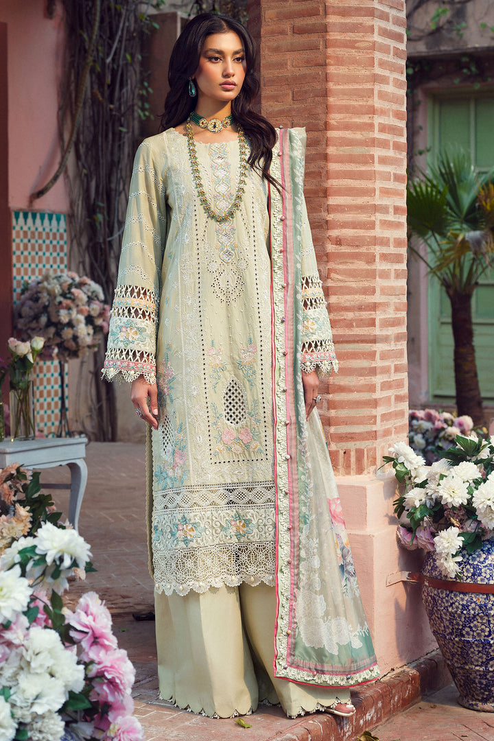 4427-ZAIB | 3PC Unstitched Embroidered Premium Lawn By Motifz