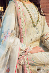 4427-ZAIB | 3PC Unstitched Embroidered Premium Lawn By Motifz