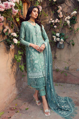 4429-TALIYA | 3PC Unstitched Embroidered Premium Lawn By Motifz