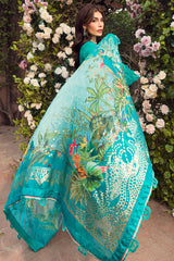 4430-SANOBAR | 3PC Unstitched Embroidered Premium Lawn By Motifz