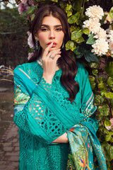 4430-SANOBAR | 3PC Unstitched Embroidered Premium Lawn By Motifz