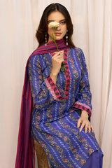 3-PC Unstitched Digital Printed Lawn By Motifz | 5357-IZAAR