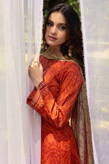 3-PC Unstitched Digital Printed Lawn By Motifz | 5557-ZOEY
