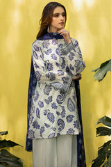 3-PC Unstitched Digital Printed Lawn By Motifz | 5563-SANAM