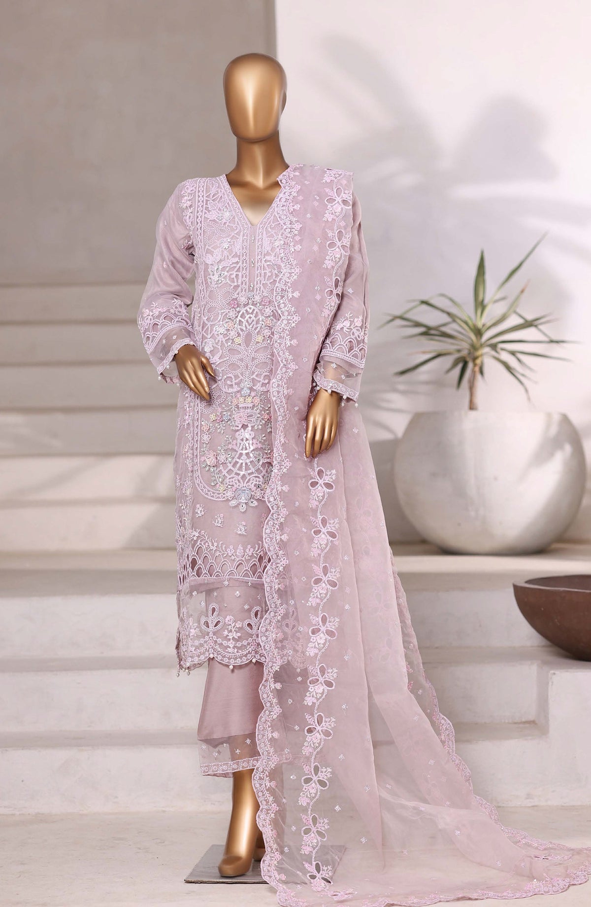3-PC Stitched Festive Formal Embroidered Mahpara By Sadabahar | 02